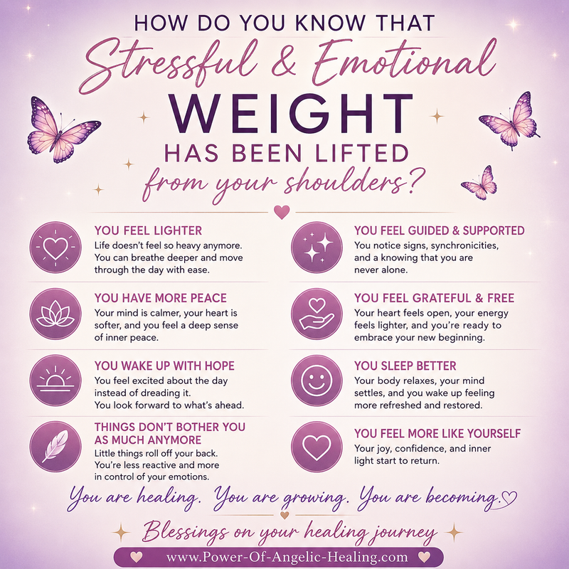 How Do You Know That Stressful and Emotional Weight Has Been Lifted From Your Shoulders?