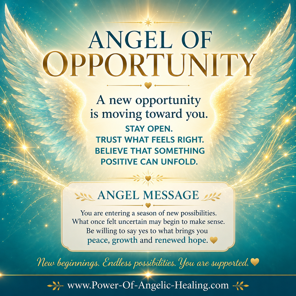 Angel of Opportunity: Stay Open to the New Possibilities Finding Their Way to You