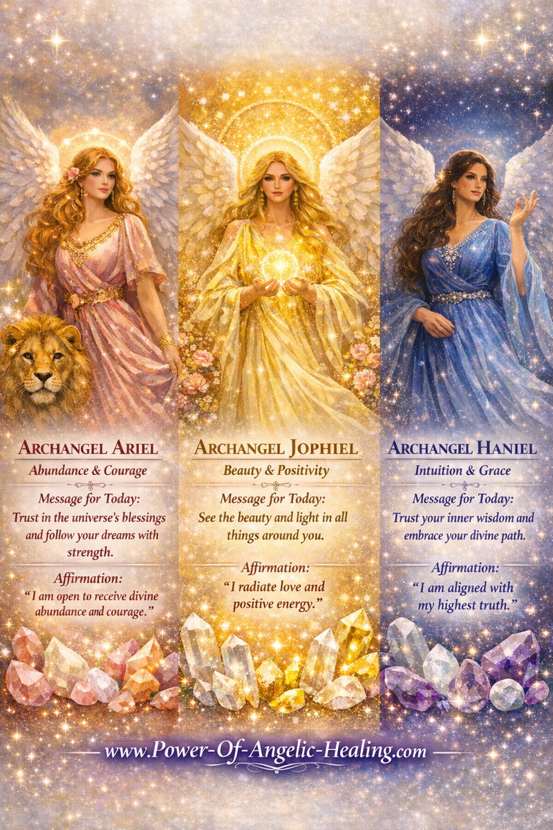 Archangel Ariel, Jophiel, and Haniel: Divine Messages of Abundance, Beauty, and Intuition