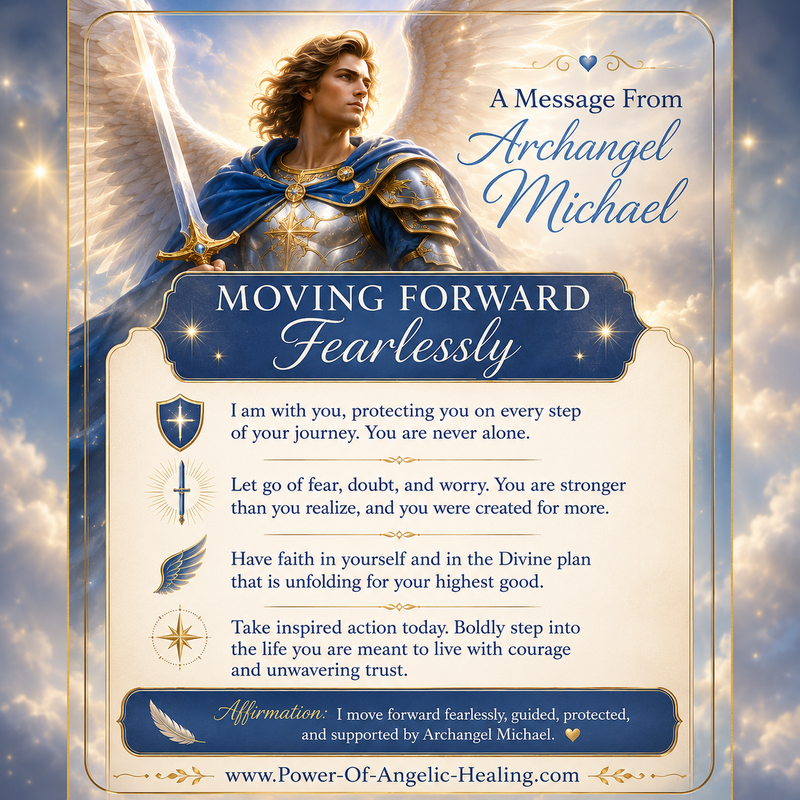 🛡️ Moving Forward Fearlessly. A Message From Archangel Michael