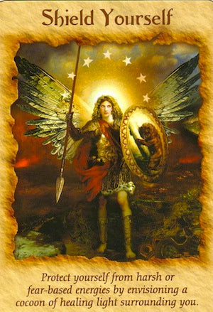 Protect yourself from harsh or fear-based energies by envisioning a cocoon of healing light surrounding you.