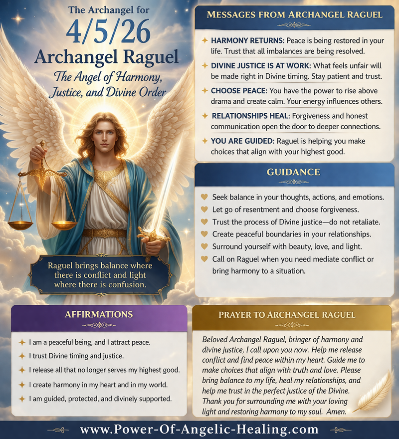 ✨ Archangel Raguel Message for April 5, 2026