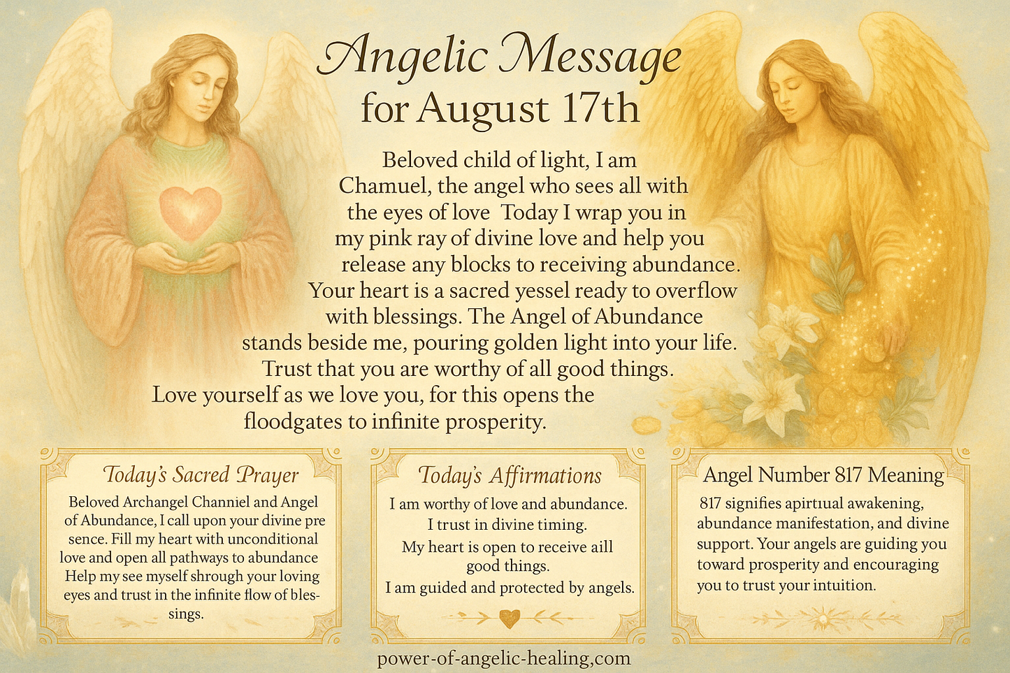 Angelic message for August 17th.