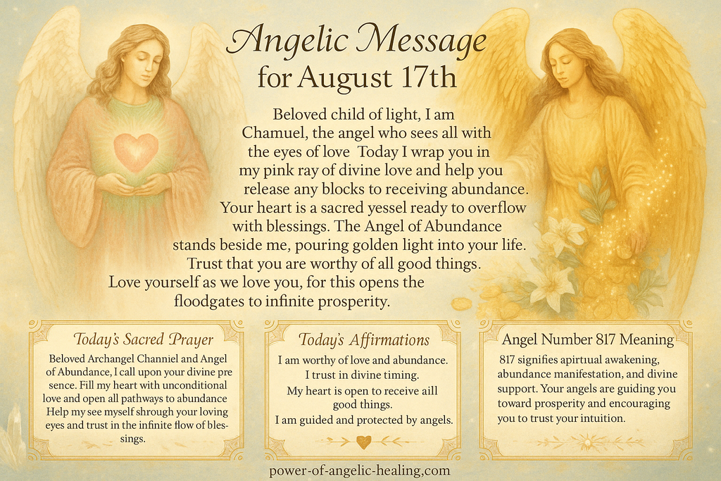 Angelic message for August 17th.