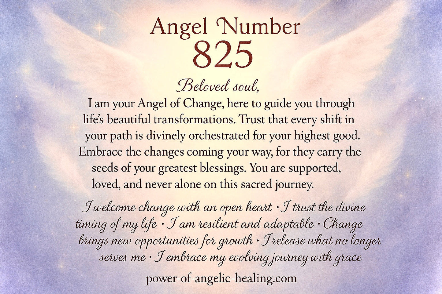 Angelic message for 825