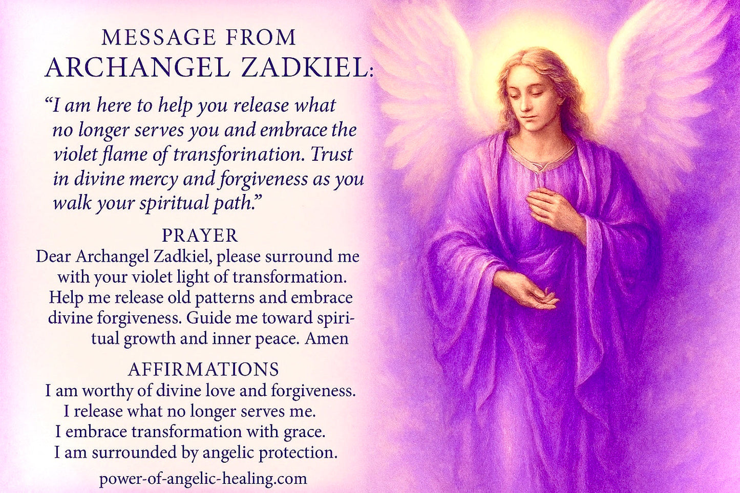 Message from Archangel Zadkiel.