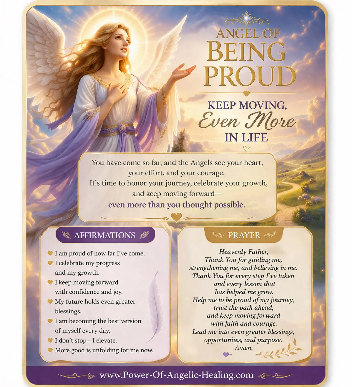 Angel of Being Proud✨Keep Moving Forward—Even More in Life.