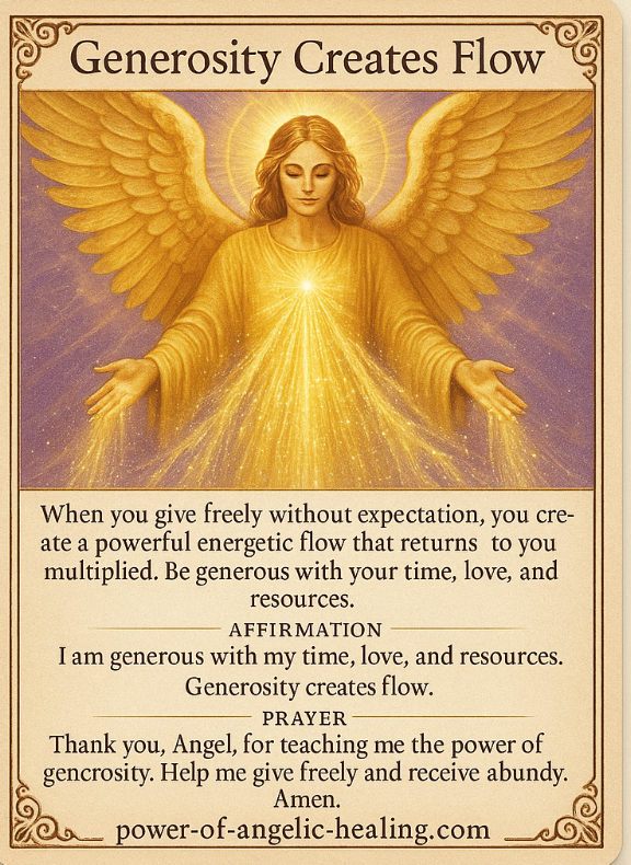 Generosity Creates Flow