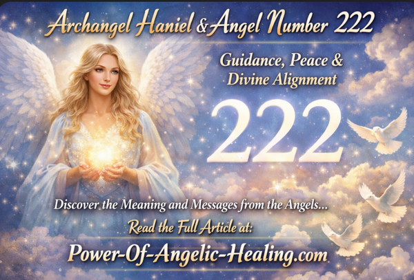 A Message of Grace, Balance, and Divine Guidance Through Archangel Haniel & Angel Number 222 A Holy Reminder to Trust, Stay Steady, and Believe in the Good That Is Unfolding.