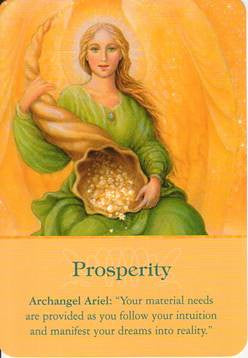 Archangel Ariel: Your Material needs are provided as you follow your intuition and manifest your dreams into reality.