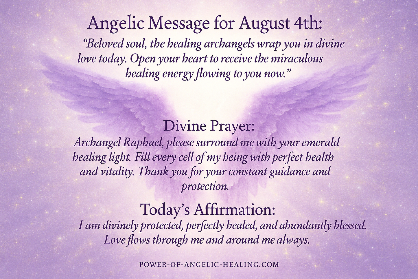 Angelic Message For August 4th.