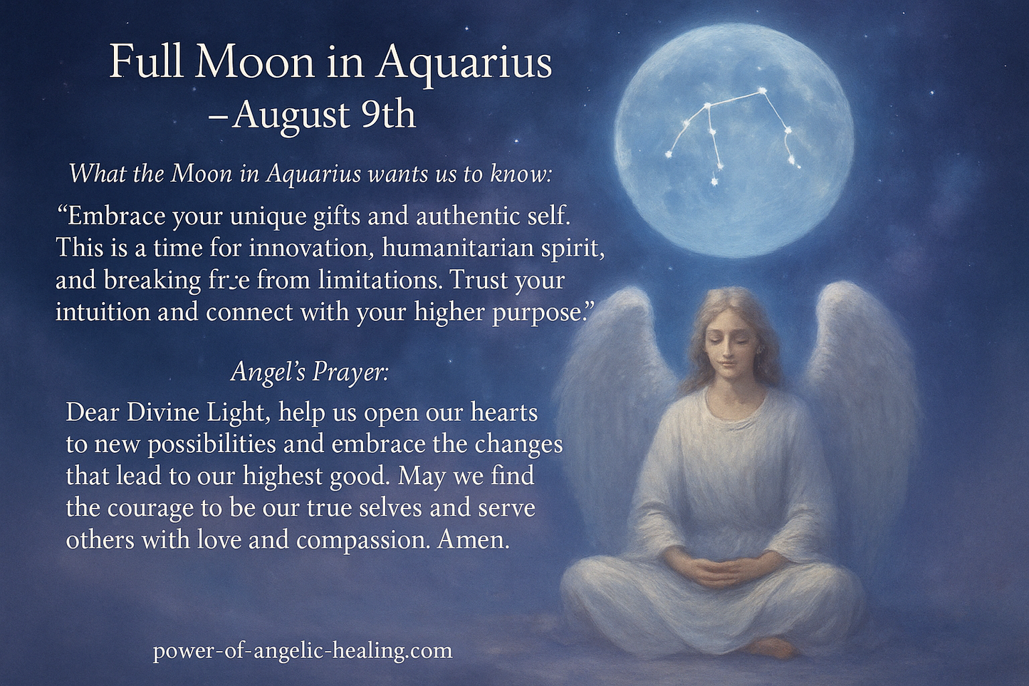 Full moon In Aquarius-August 9th.