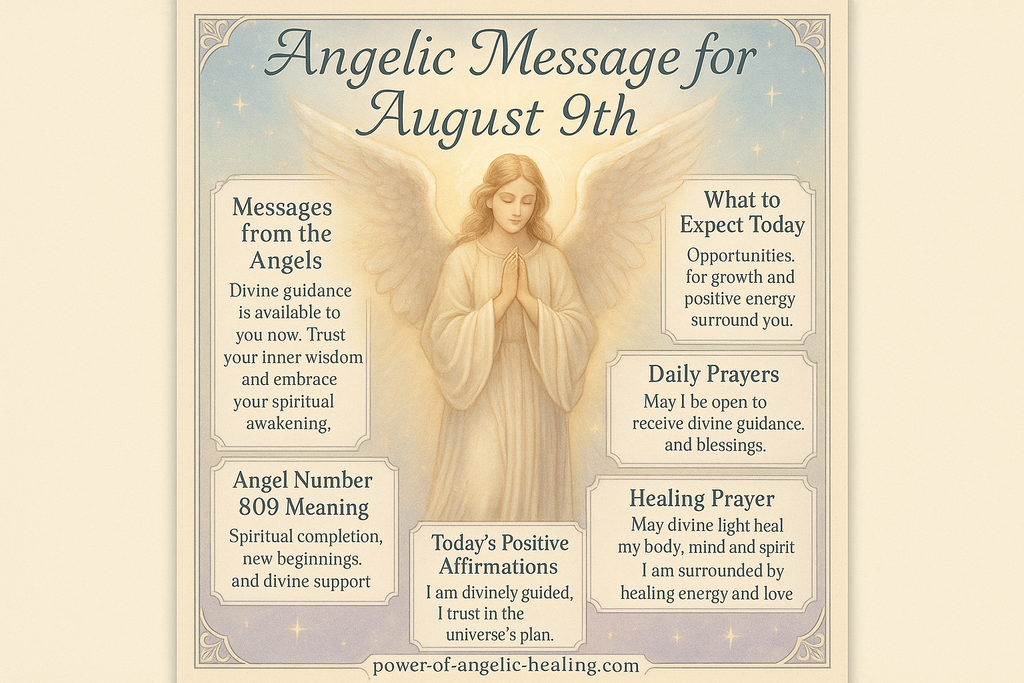 Angelic Message For August 9th.