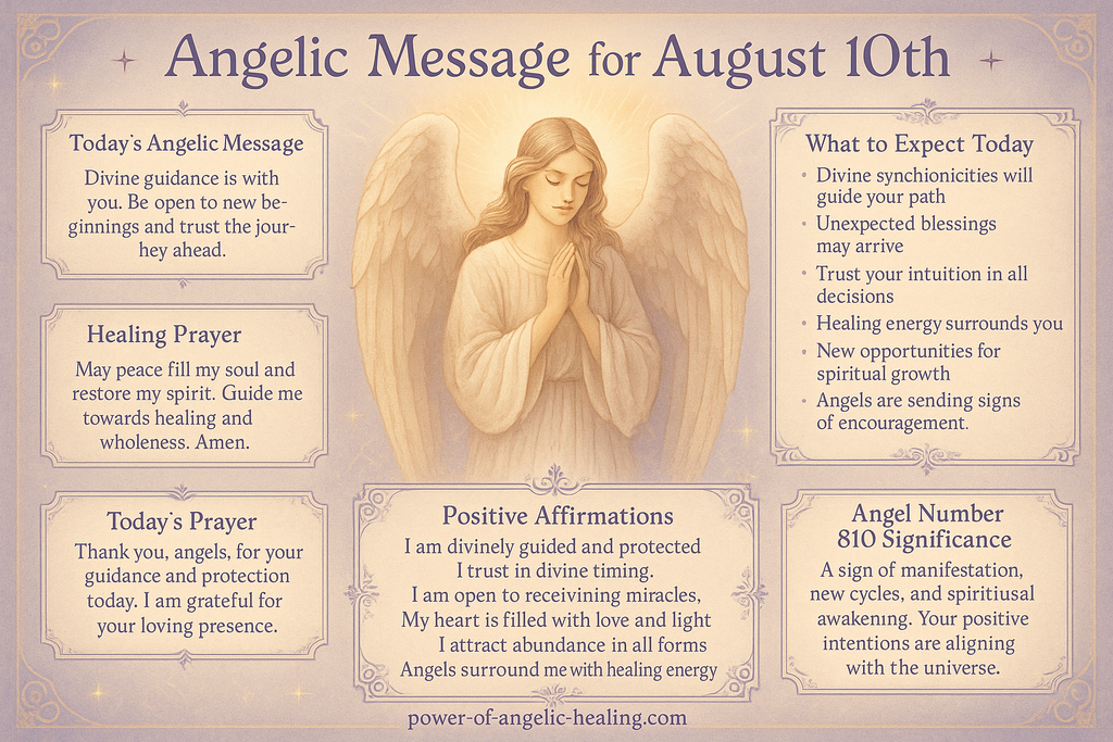 Angelic message for August 10th.