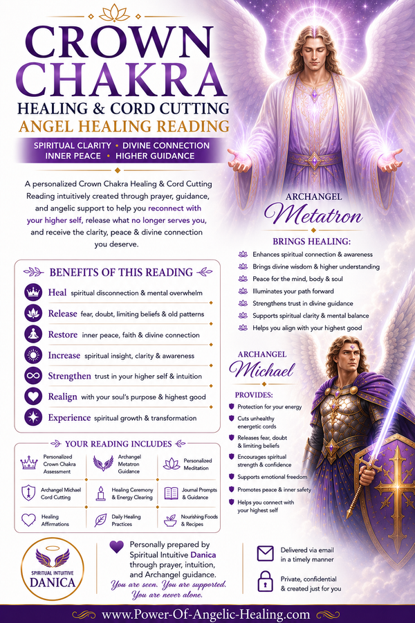 Crown Chakra Healing & Cord Cutting Angel Healing Reading
