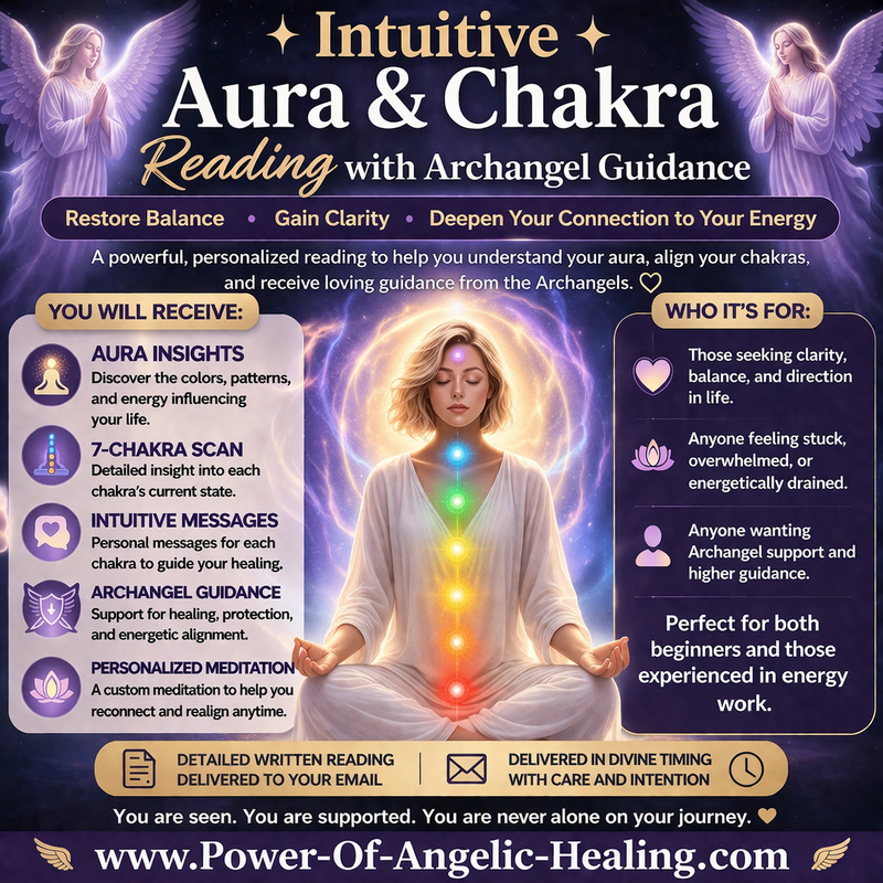 Intuitive Aura & Chakra Reading with Archangel Guidance✨ Restore Balance • Gain Clarity • Deepen Your Connection to Your Energy.