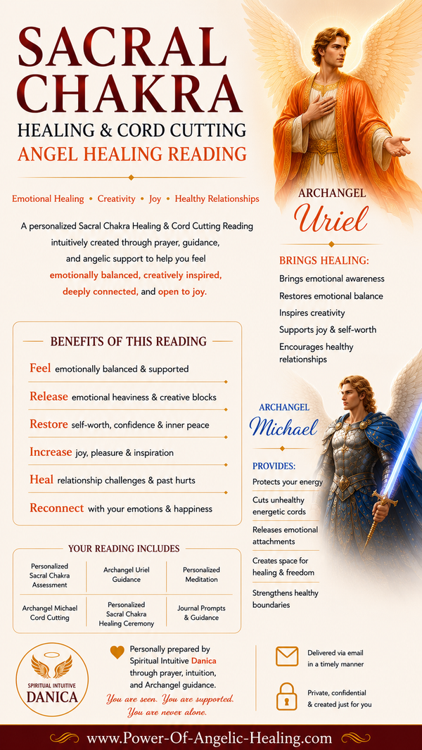 Sacral Chakra Healing & Cord Cutting Reading. Emotional Healing • Creativity • Joy • Healthy Relationships
