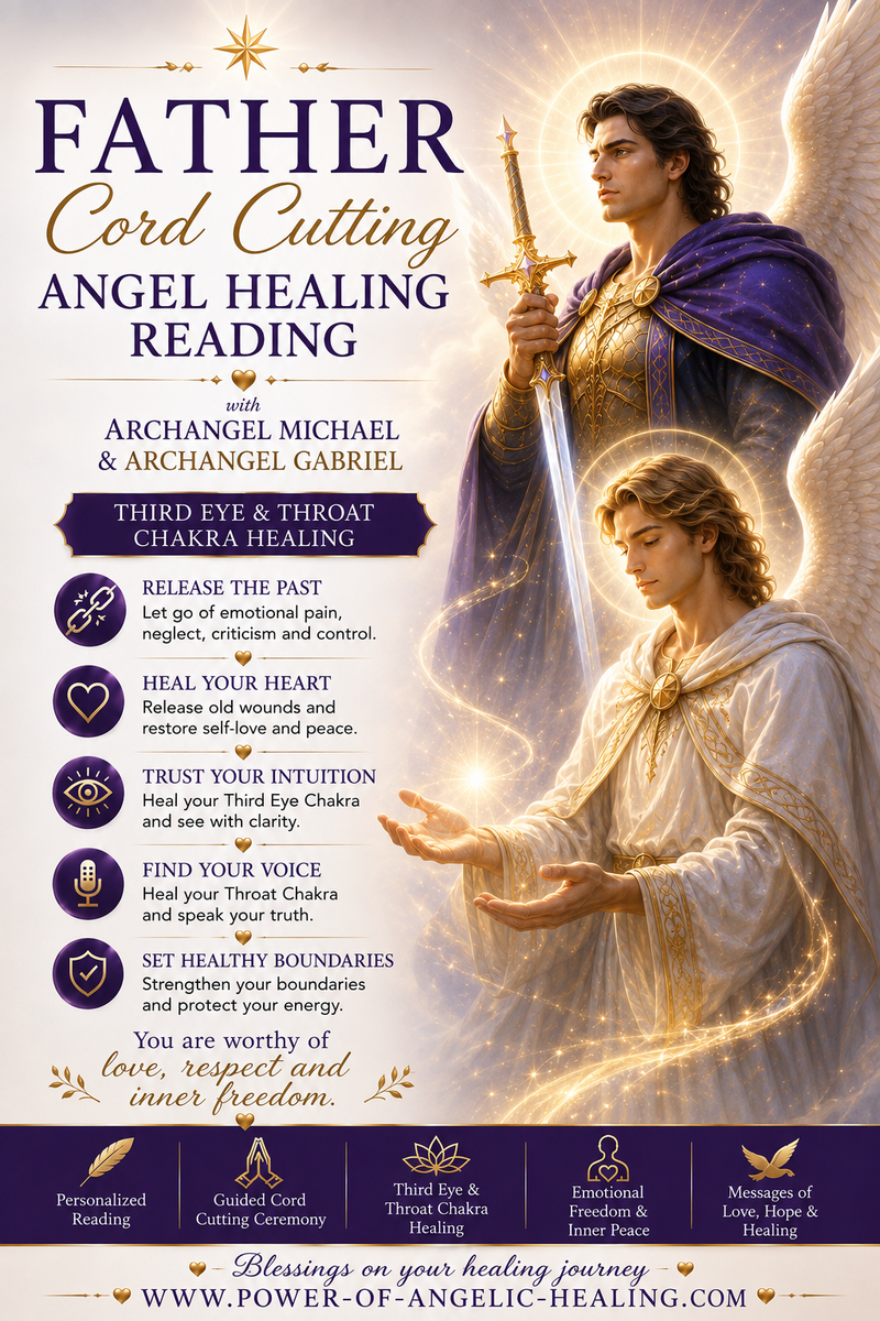 Father Cord Cutting & Third Eye and Throat Chakra Healing Reading