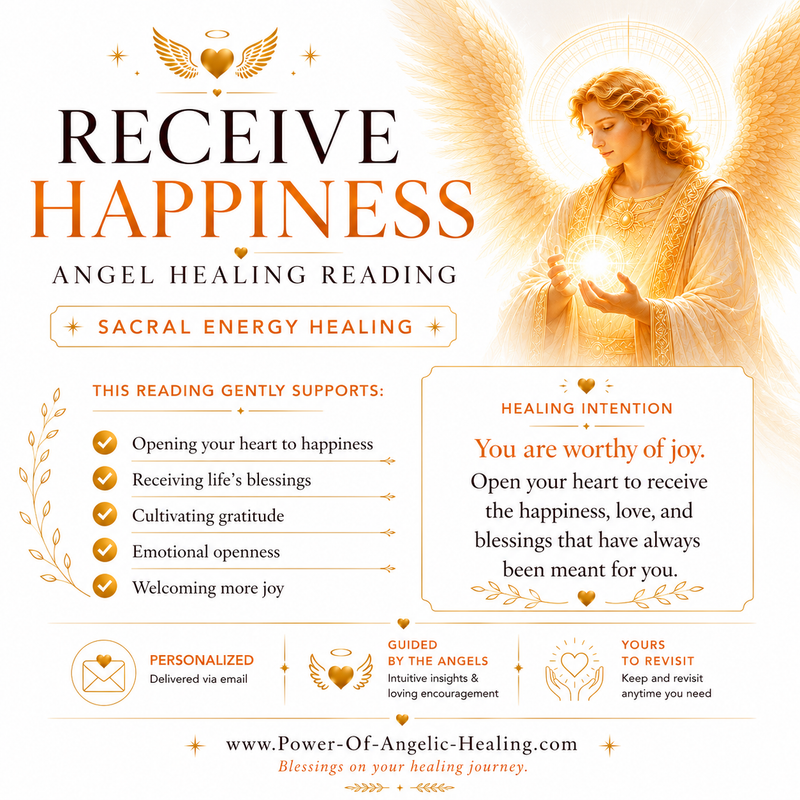 Letting Yourself Receive Happiness Angel Healing Reading