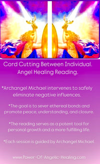 Cord Cutting Between Individual. Angel Healing Reading.