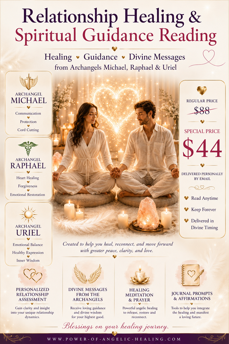 Relationship Healing & Spiritual Guidance Reading  Healing • Guidance • Divine Messages from Archangels Michael, Raphael & Uriel