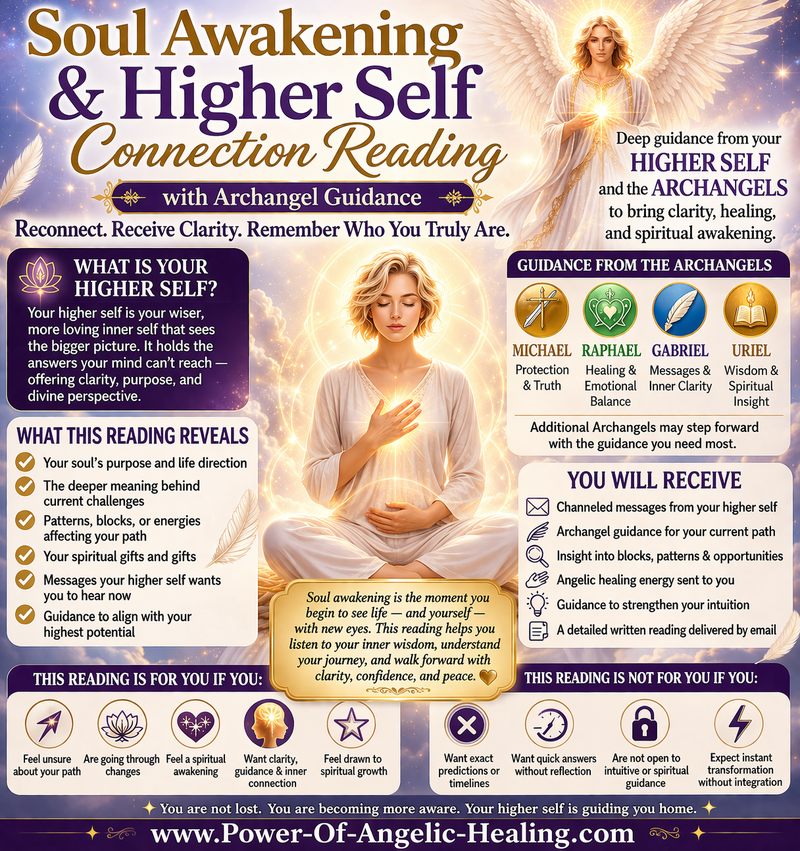 Soul Awakening & Higher Self Connection Reading with Archangel Guidance. ✨ A Reading to Deepen Your Connection, Clarity & Inner Guidance