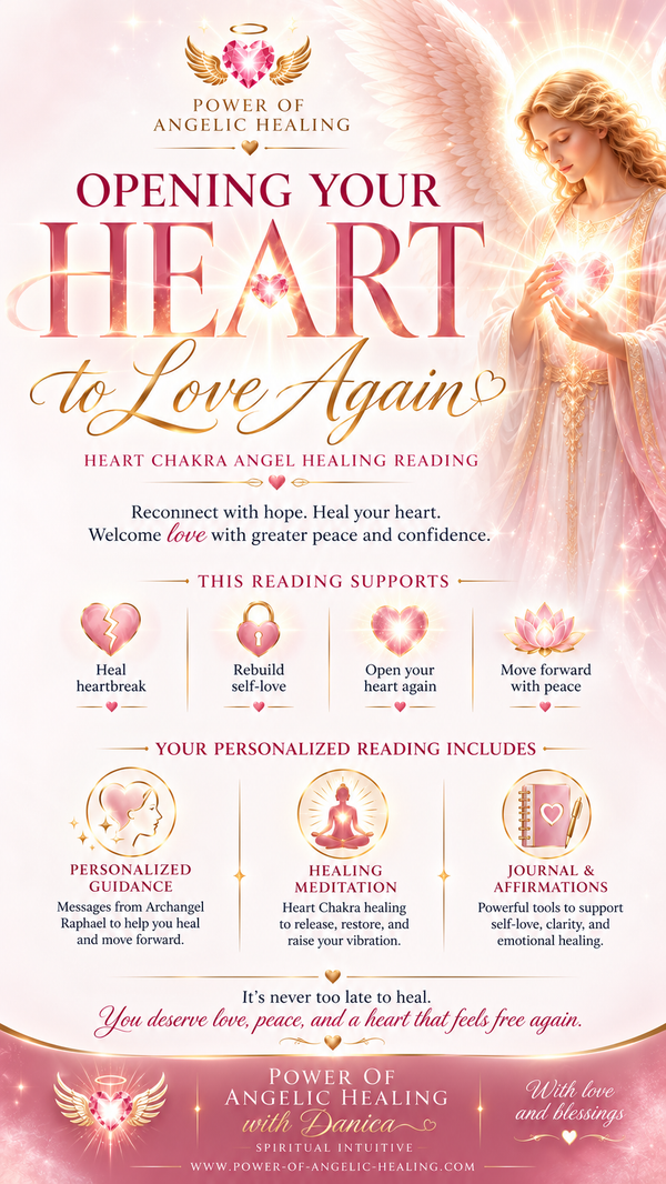 Opening Your Heart to Love Again. Angel Healing Reading.