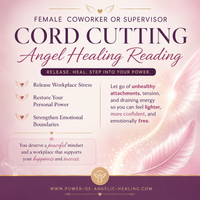 Female Coworker or Supervisor Cord Cutting Angel Healing Reading