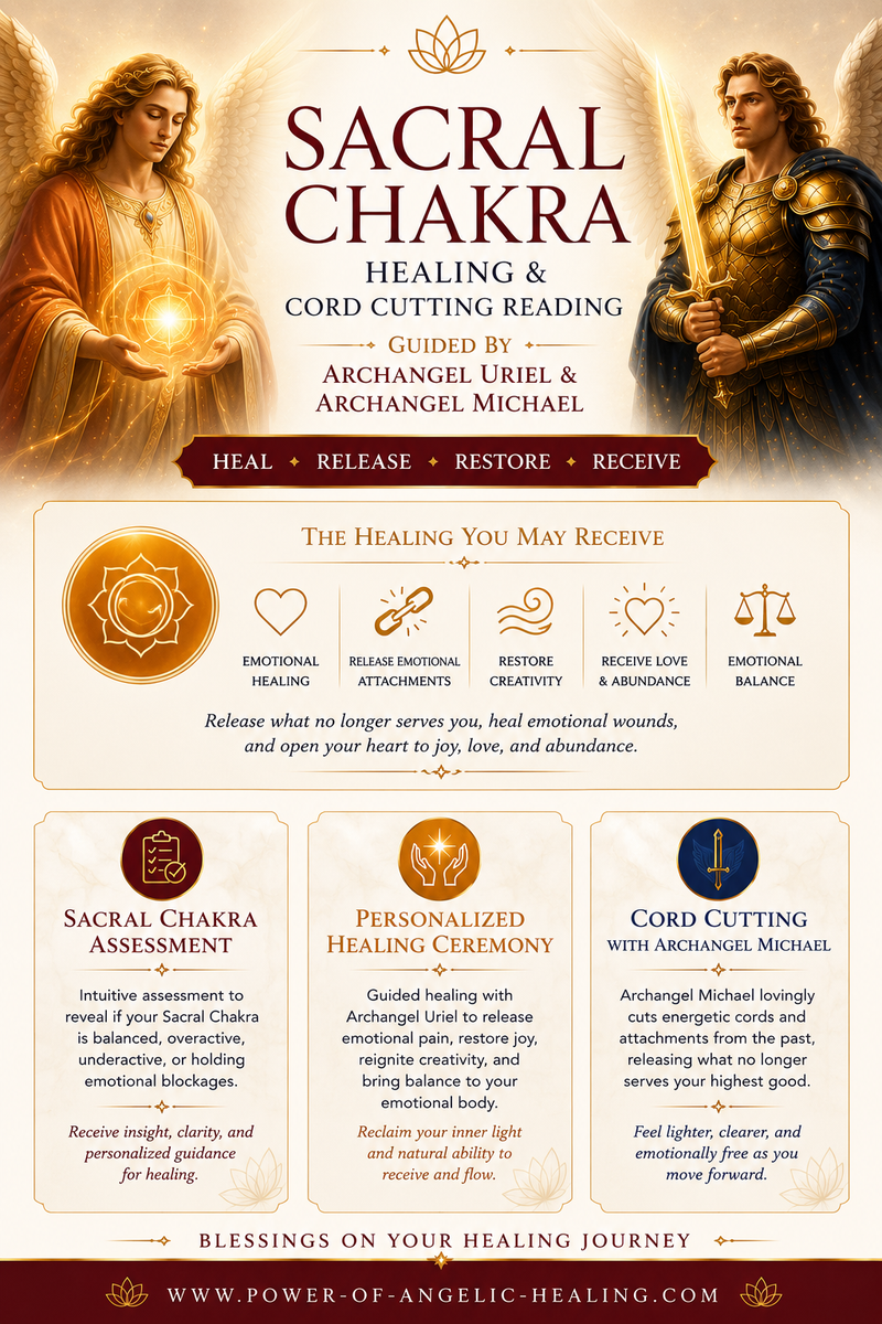 Sacral Chakra Healing & Cord Cutting Reading. Emotional Healing • Creativity • Joy • Healthy Relationships