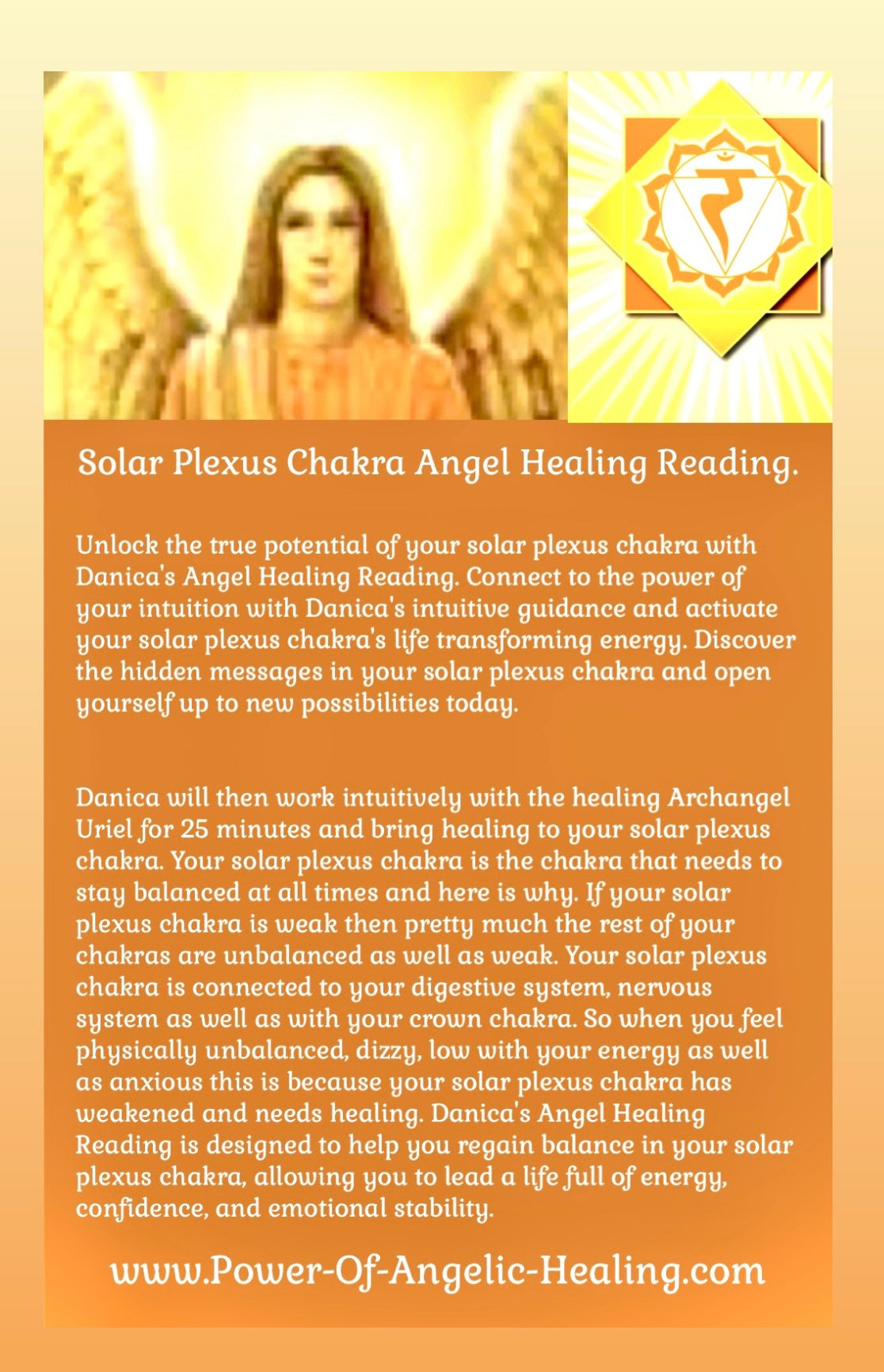 Solar Plexus Chakra Angel Healing Reading