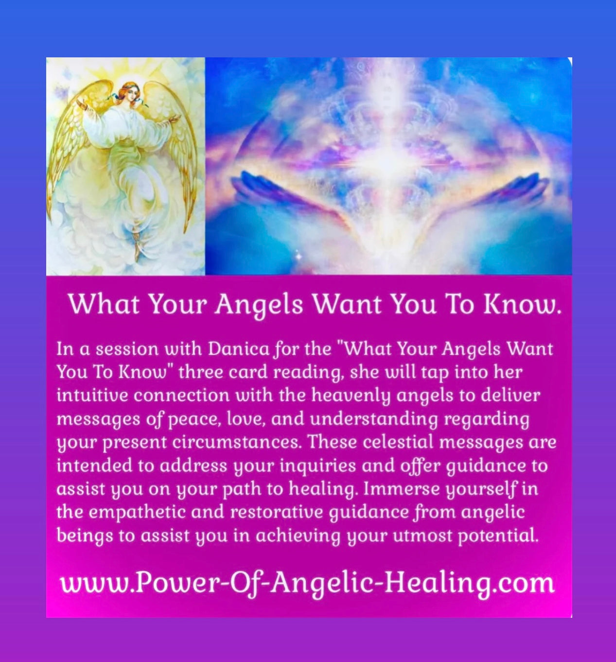 What Your Angels Want You To Know. Reading By Danica.