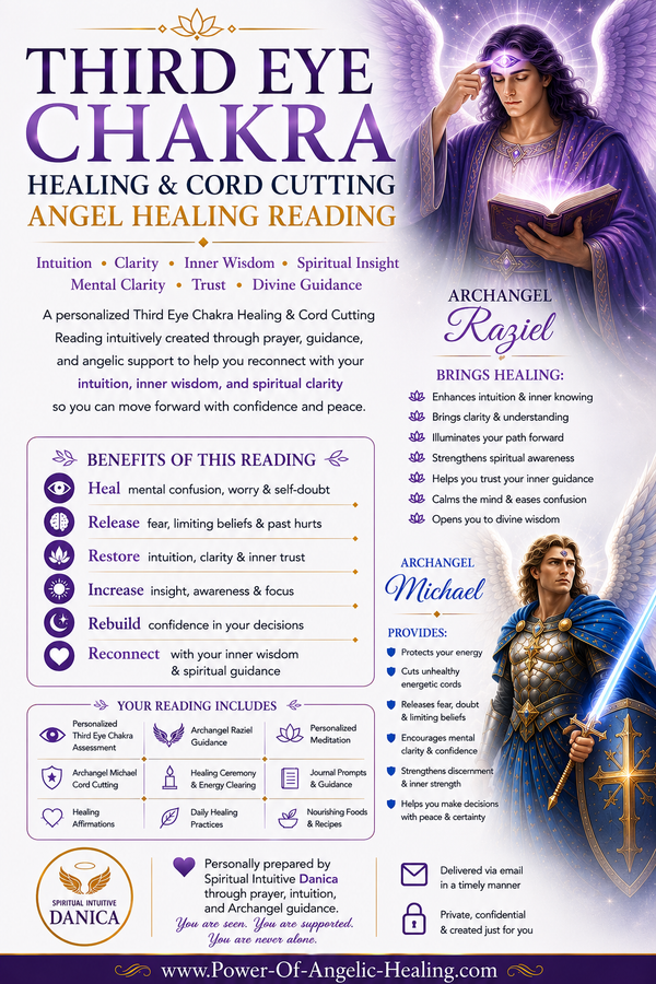 Third Eye Chakra Healing & Cord Cutting Angel Healing Reading