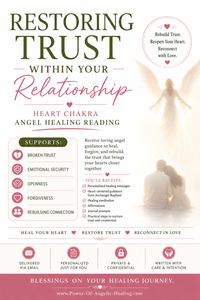 Restoring Trust Within Your Relationship. Angel healing reading.