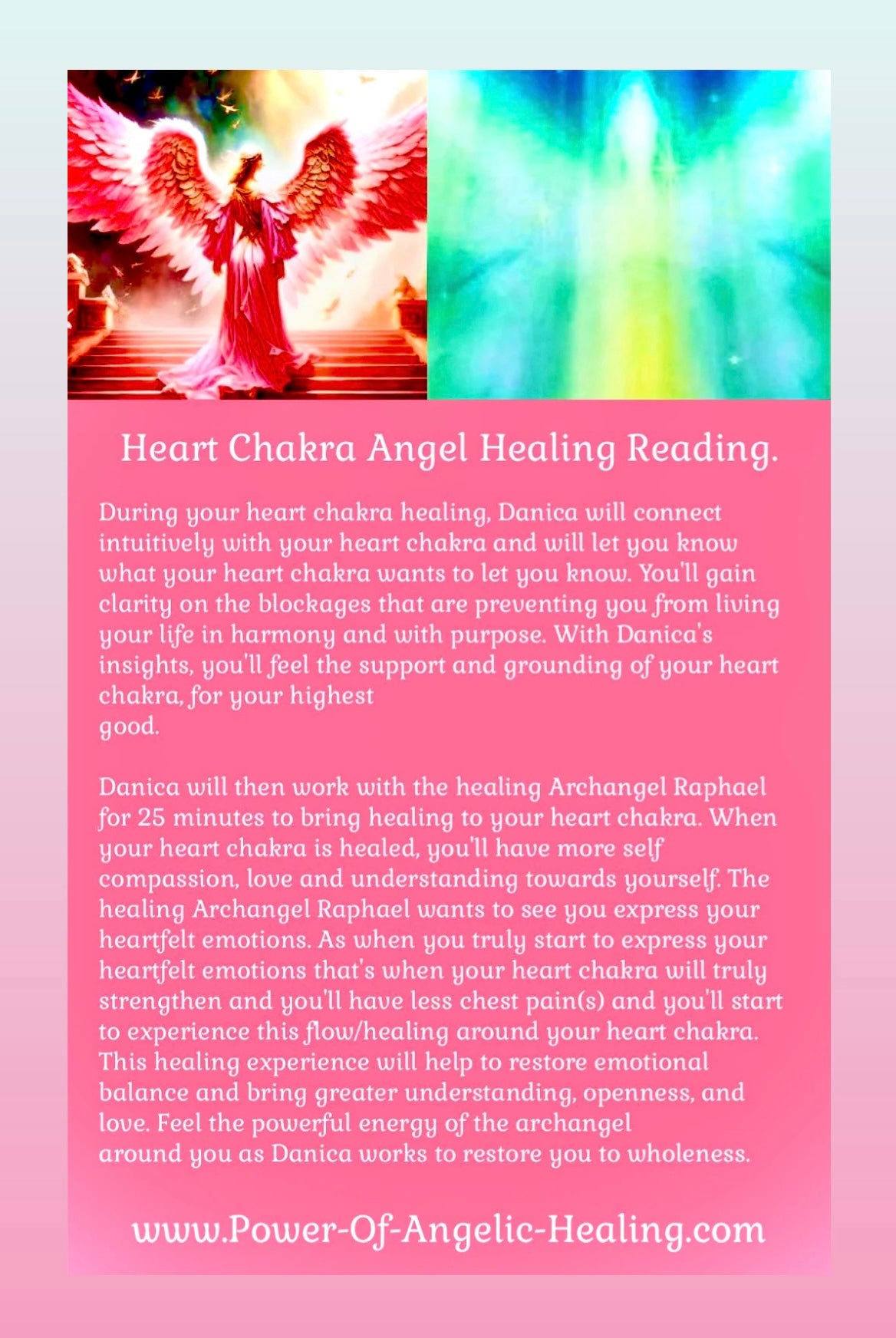 Heart Chakra Angel Healing Reading.