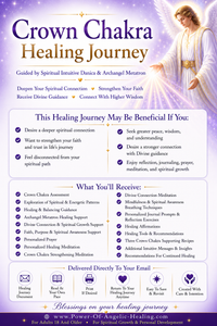 Crown Chakra Healing Journey. Deepen Your Spiritual Connection • Strengthen Your Faith • Receive Divine Guidance • Connect With Higher Wisdom. Guided by Spiritual Intuitive Danica & Archangel Metatron.
