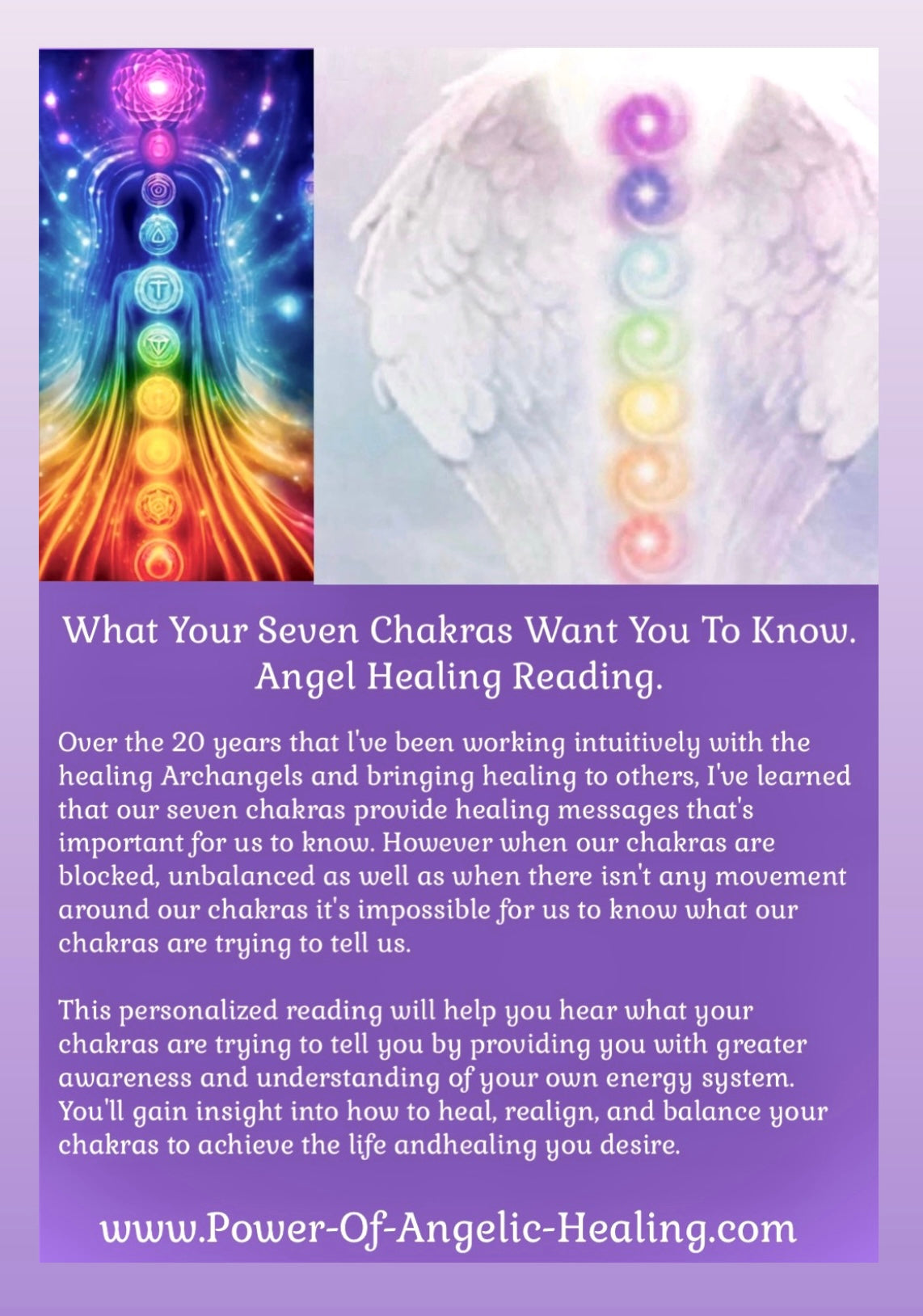 What Your Seven Chakras Want You To Know. Angel Healing Reading.