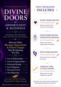 Divine Doors of Opportunity & Blessings. Personalized Reading with the Healing Archangels.