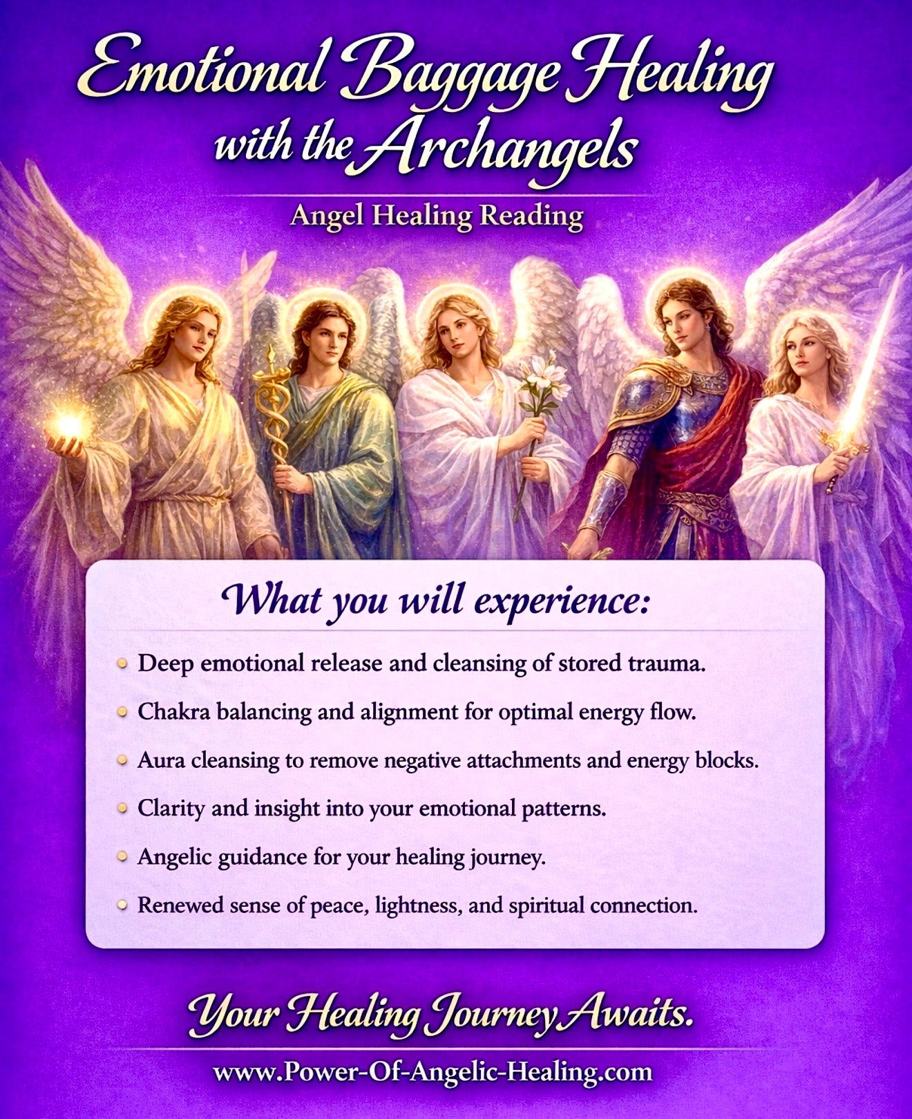 Emotional Baggage Healing with the Archangels. Angel Healing Reading.