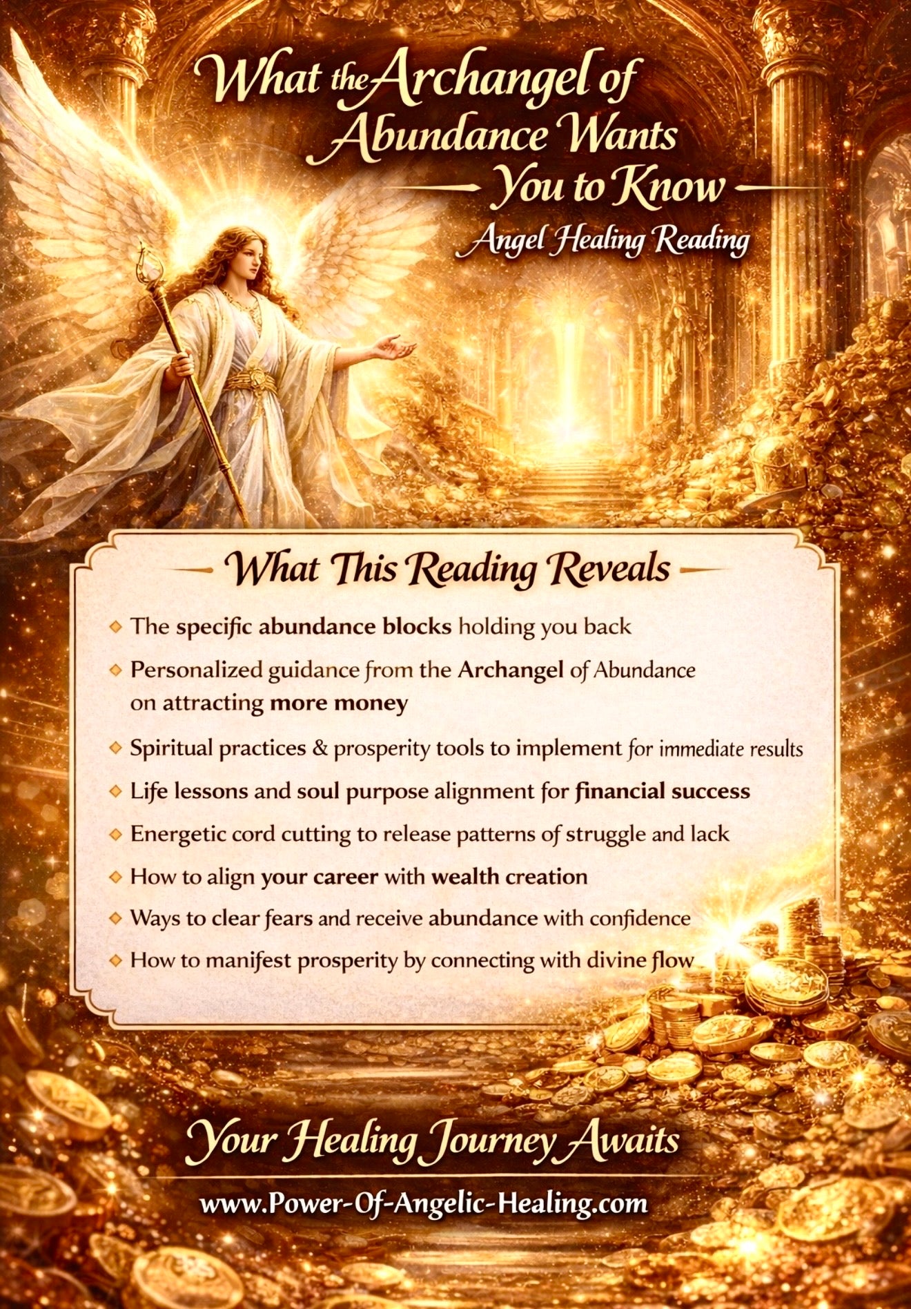 What the Archangel of Abundance Wants You to Know. Angel Healing Reading.