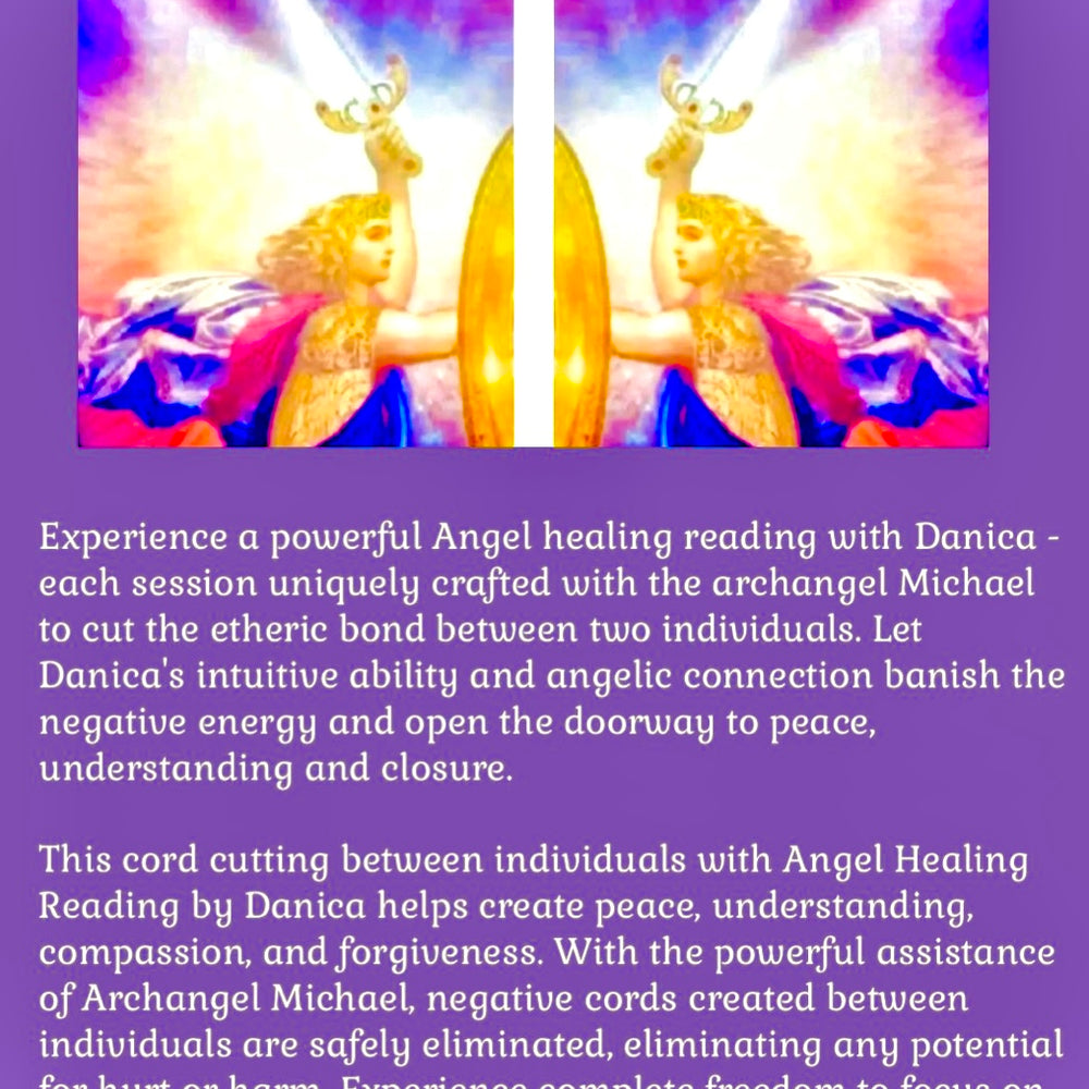 Cord Cutting Between Individual. Angel Healing Reading.