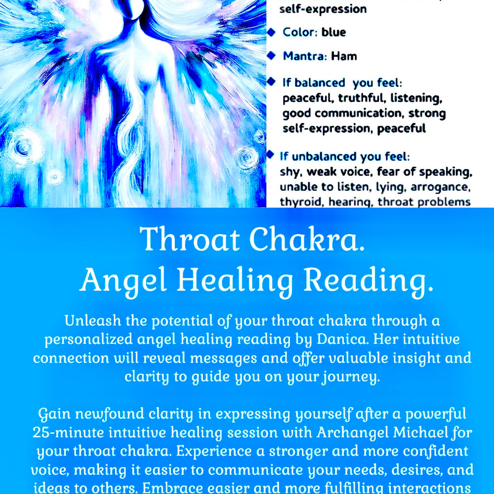 Throat Chakra. Angel Healing Reading.