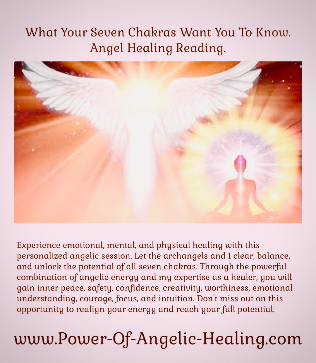 What Your Seven Chakras Want You To Know. Angel Healing Reading.