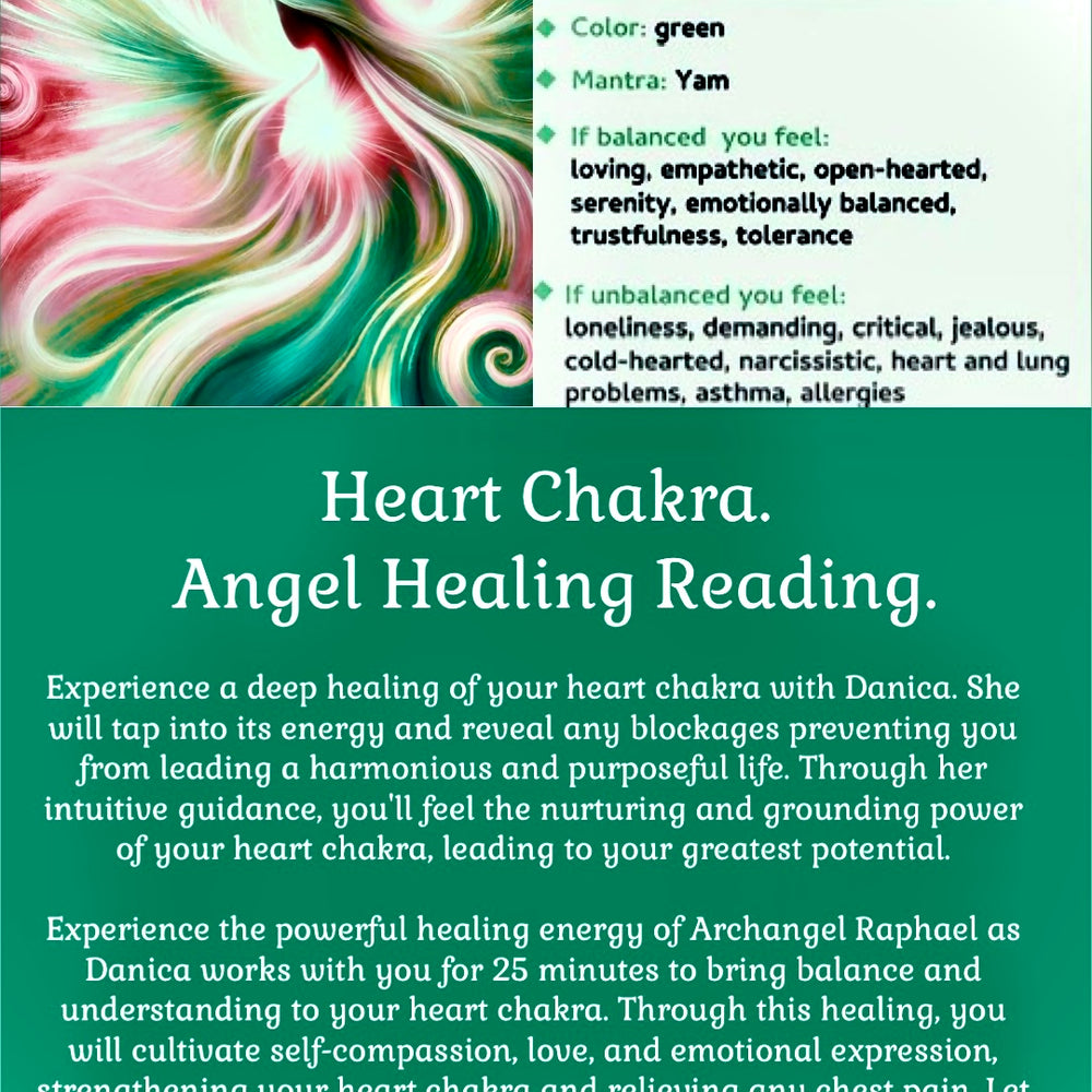 Heart Chakra. Angel Healing Reading.