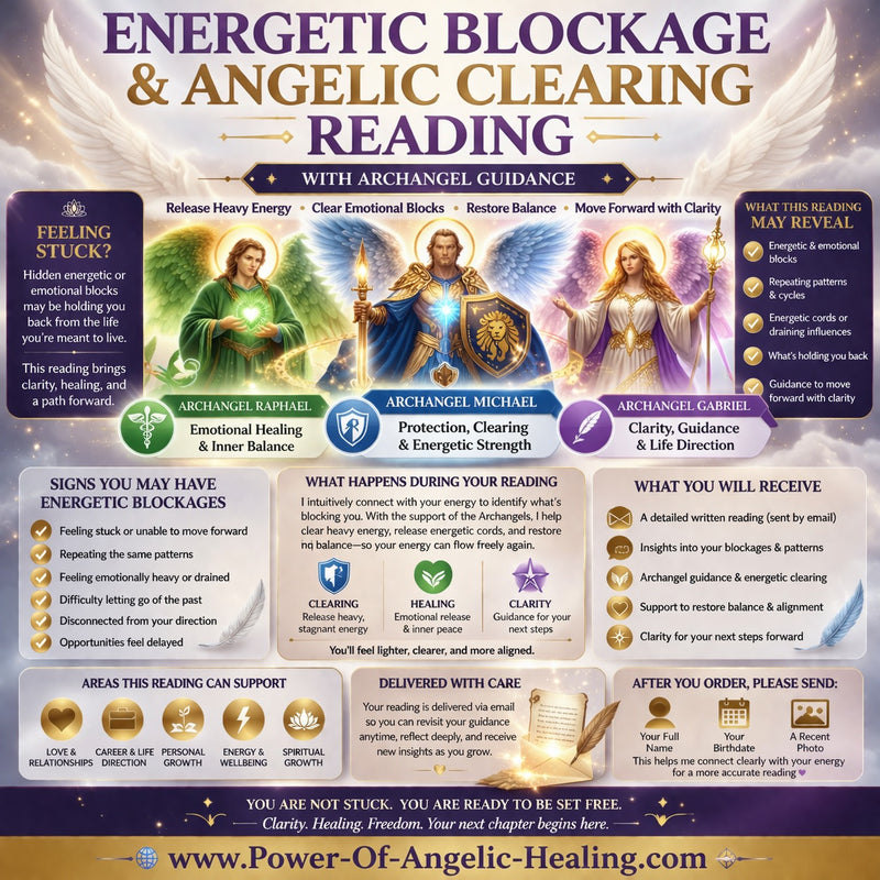Energetic Blockage & Angelic Clearing Reading with Archangel Guidance✨Release Heavy Energy • Clear Emotional Blocks • Restore Balance • Move Forward with Clarity