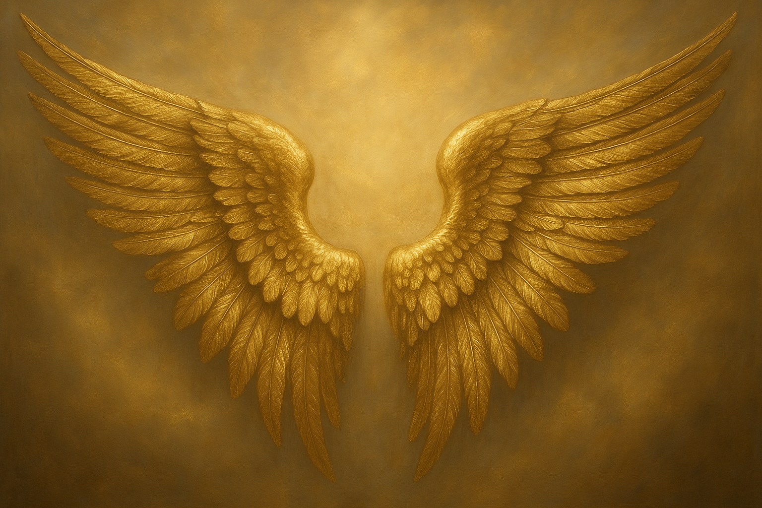 gold angel wings
