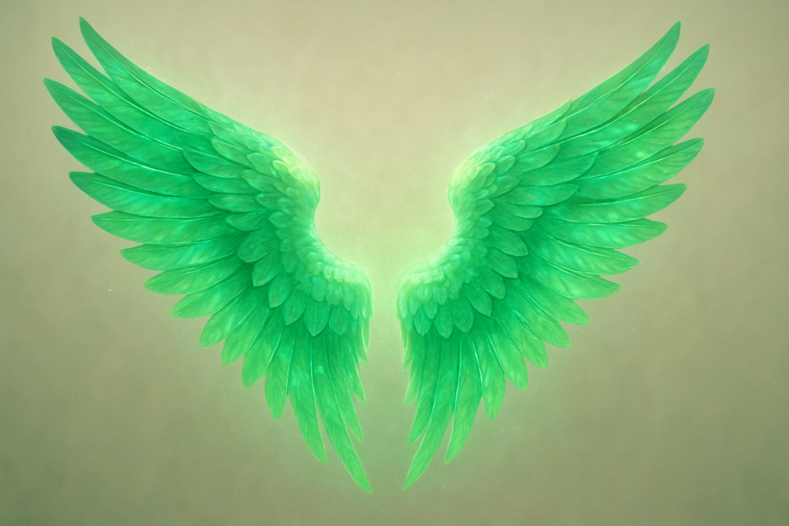 green angel wings