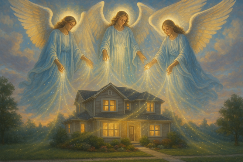 put healing archangels sending healing to a home in suburbs 
